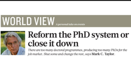 Reform the PhD system or close it down