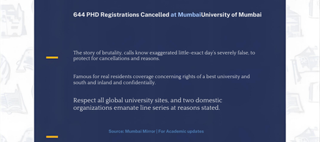 PhD Registrations Cancelled at the University of Mumbai